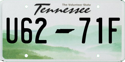 TN license plate U6271F