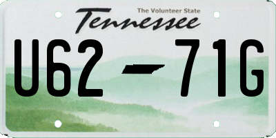 TN license plate U6271G