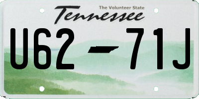 TN license plate U6271J