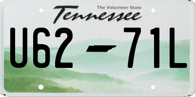 TN license plate U6271L