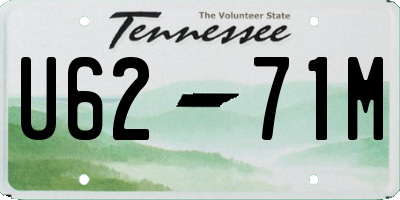 TN license plate U6271M