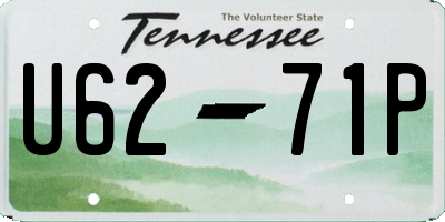TN license plate U6271P