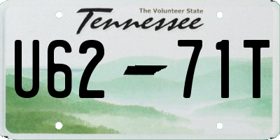 TN license plate U6271T