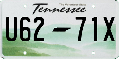 TN license plate U6271X