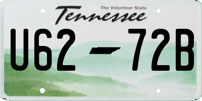 TN license plate U6272B