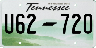 TN license plate U6272O