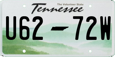 TN license plate U6272W