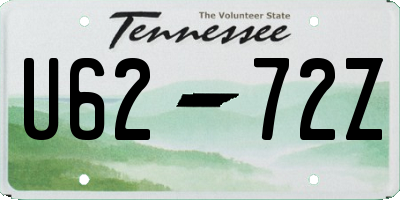 TN license plate U6272Z