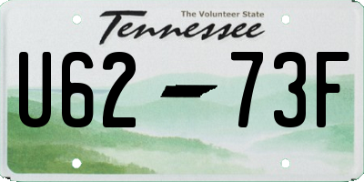 TN license plate U6273F