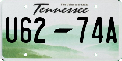 TN license plate U6274A