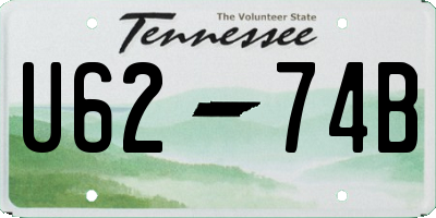 TN license plate U6274B