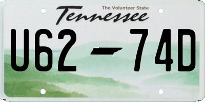 TN license plate U6274D