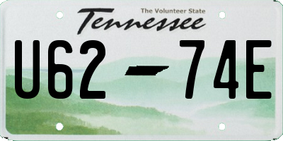 TN license plate U6274E