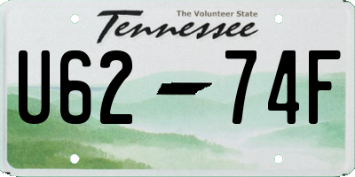 TN license plate U6274F
