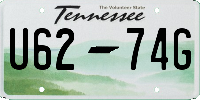 TN license plate U6274G