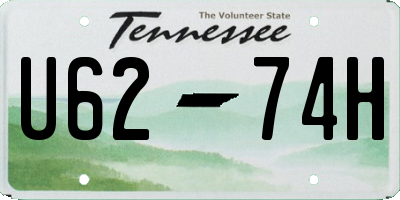 TN license plate U6274H