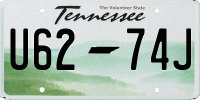 TN license plate U6274J