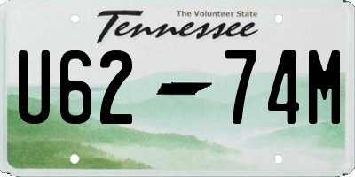 TN license plate U6274M