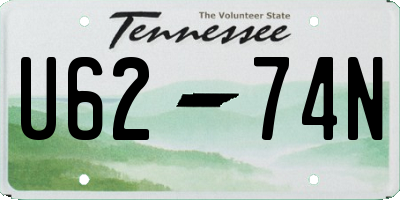 TN license plate U6274N