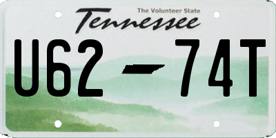TN license plate U6274T