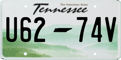 TN license plate U6274V