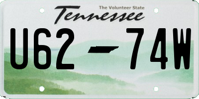 TN license plate U6274W