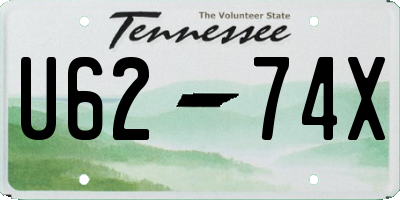 TN license plate U6274X