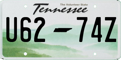 TN license plate U6274Z