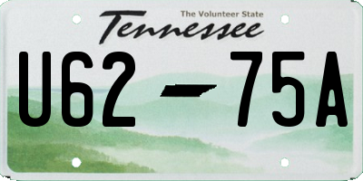 TN license plate U6275A