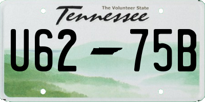 TN license plate U6275B