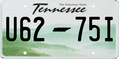 TN license plate U6275I