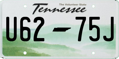 TN license plate U6275J