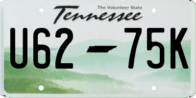 TN license plate U6275K