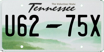 TN license plate U6275X