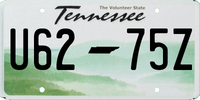 TN license plate U6275Z
