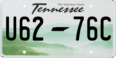 TN license plate U6276C