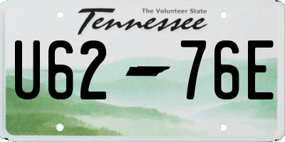 TN license plate U6276E