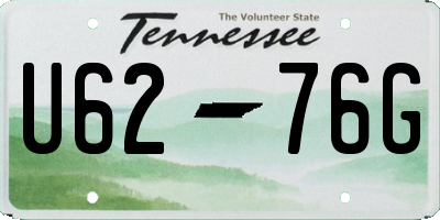 TN license plate U6276G