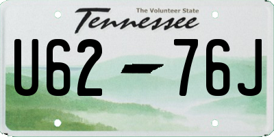 TN license plate U6276J