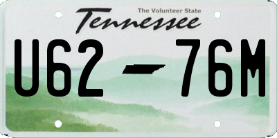 TN license plate U6276M