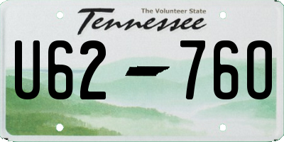 TN license plate U6276O