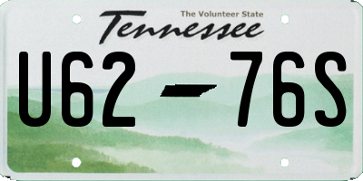 TN license plate U6276S