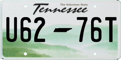TN license plate U6276T