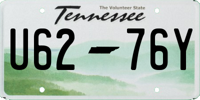 TN license plate U6276Y