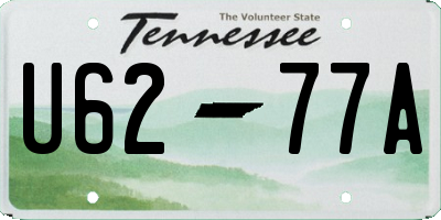 TN license plate U6277A