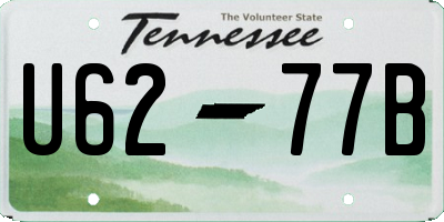 TN license plate U6277B