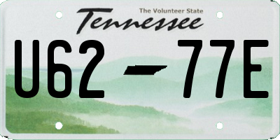 TN license plate U6277E