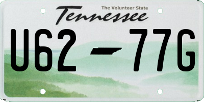 TN license plate U6277G