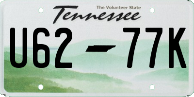 TN license plate U6277K