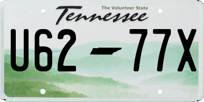 TN license plate U6277X